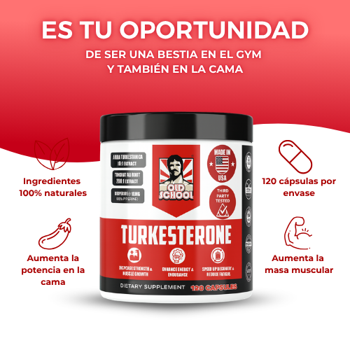 Turkesterona 120 Capsulas | Conviértete en un toro y no la decepciones