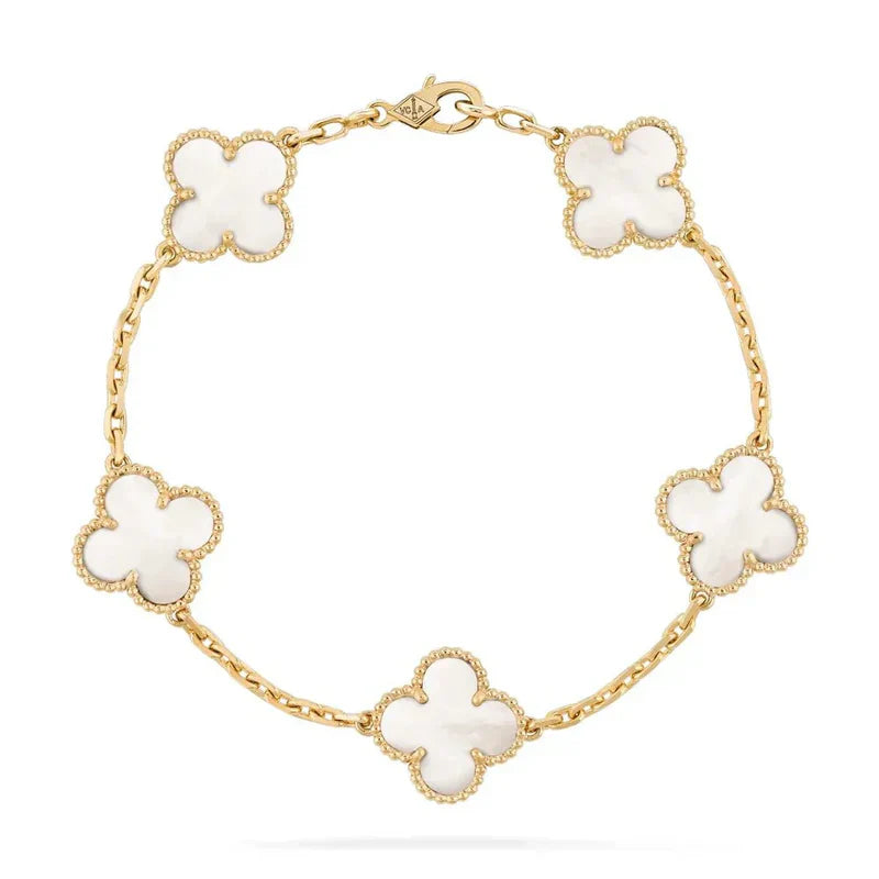 Pulsera Trebol Van Cleef | Baño de Oro + Estuche Premium Gratis✨